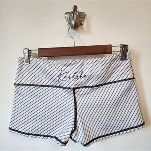 Kailoha white stripe 2" activewear shorts M